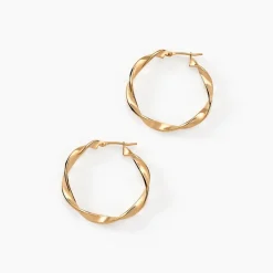 Histoire d'Or Créoles Lenna Torsadée Plaqué Or Jaune