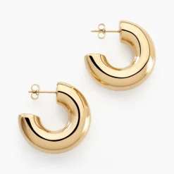 Créoles Letty Acier Jaune Sans Pierre-Histoire d'Or Clearance