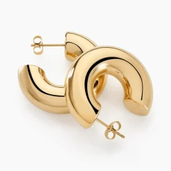 Créoles Letty Acier Jaune Sans Pierre-Histoire d'Or Clearance