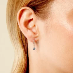 Histoire d'Or Créoles Lisenn Argent Blanc Oxyde De Zirconium