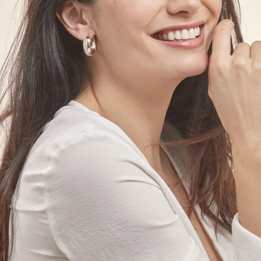 Histoire d'Or Créoles Lolly Or Bicolore