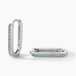 Histoire d'Or Créoles Lutetia Argent Blanc Oxyde De Zirconium