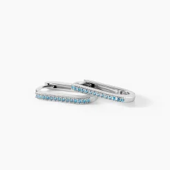 Histoire d'Or Créoles Lutetia Argent Blanc Oxyde De Zirconium