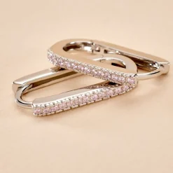 Histoire d'Or Créoles Lutetia Argent Blanc Oxyde De Zirconium