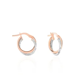 Histoire d'Or Créoles Maelia Or Bicolore