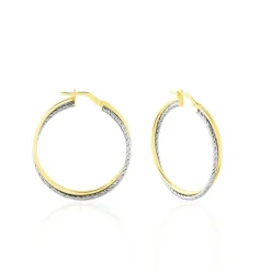 Histoire d'Or Créoles Maelia Or Bicolore