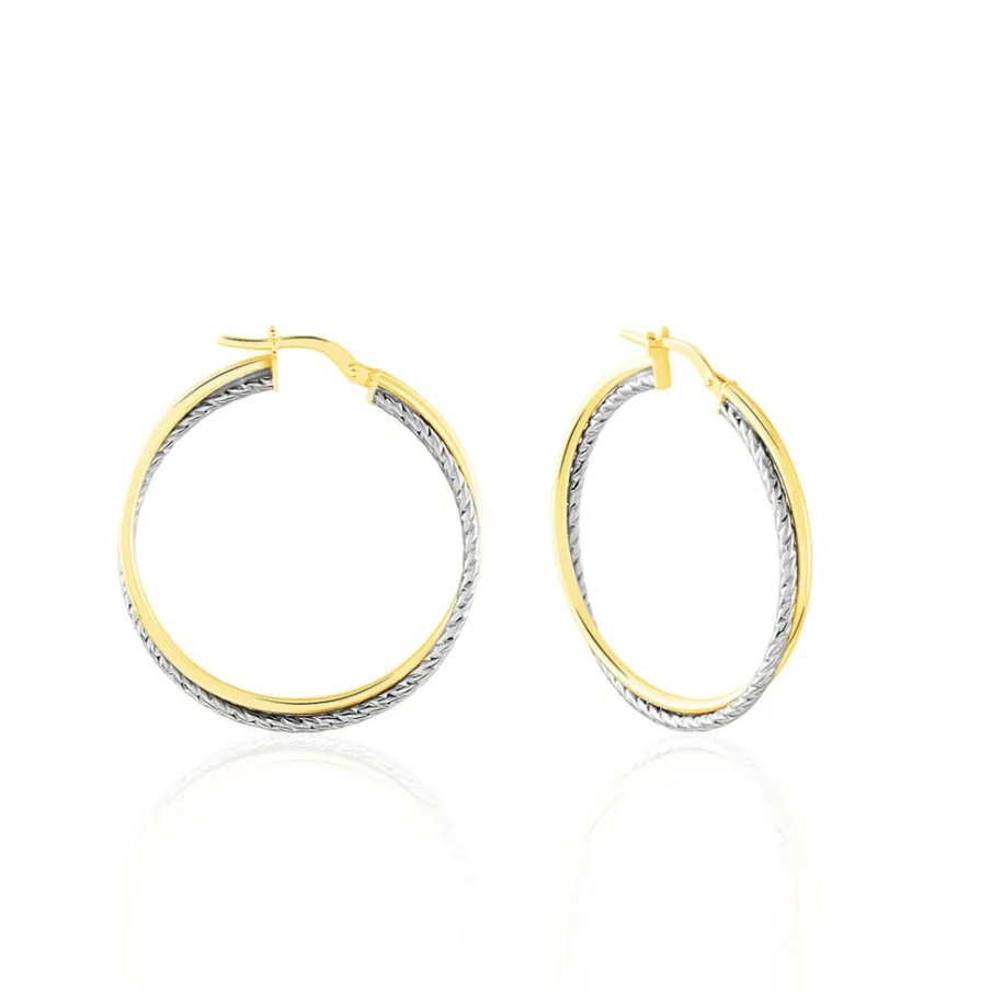 Histoire d'Or Créoles Maelia Or Bicolore