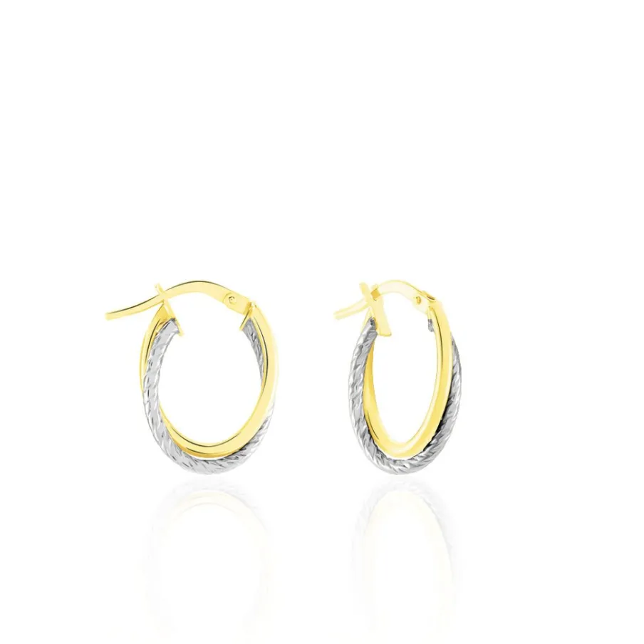 Histoire d'Or Créoles Maelia Or Bicolore