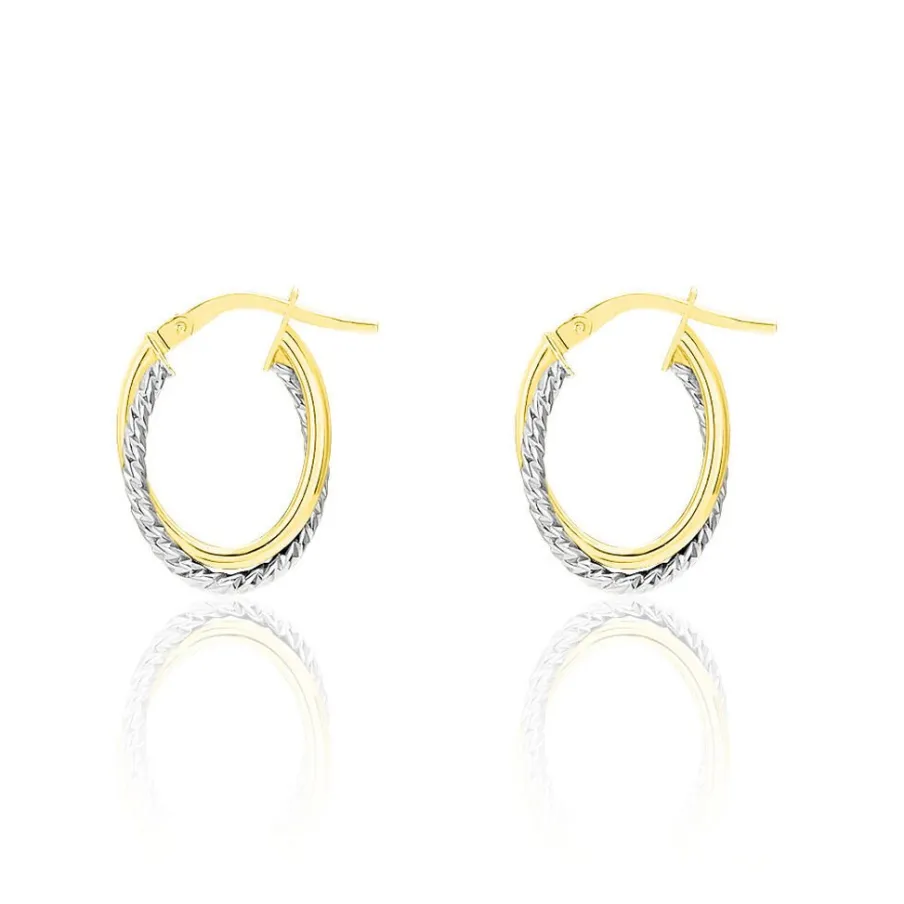 Histoire d'Or Créoles Maelia Or Bicolore