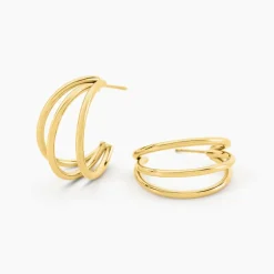 Histoire d'Or Créoles Maia Acier Doré