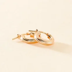 Histoire d'Or Créoles Maia Argent Rose