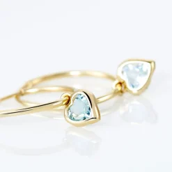 Histoire d'Or Créoles Marsie Coeur Or Jaune Topaze