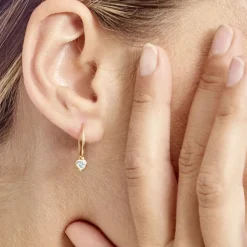 Histoire d'Or Créoles Marsie Coeur Or Jaune Topaze