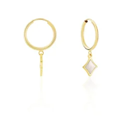 Créoles Marvella Or Jaune Nacre-Histoire d'Or New