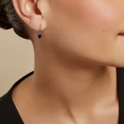 Histoire d'Or Créoles Mentissa Argent Blanc Agate