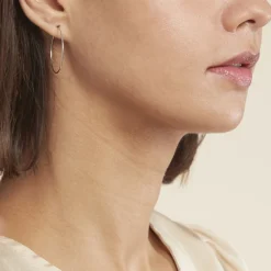 Histoire d'Or Créoles Muses Flexibles Or Blanc