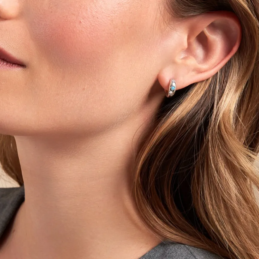 Créoles Ocean Argent Blanc Oxyde De Zirconium-Histoire d'Or Online