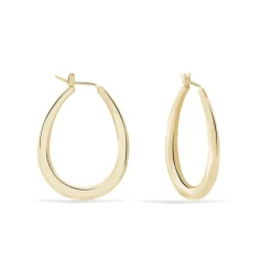 Histoire d'Or Créoles Olivia Ovale Plaqué Or Jaune