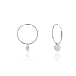 Créoles Or Blanc Topaze Azur-Histoire d'Or Best