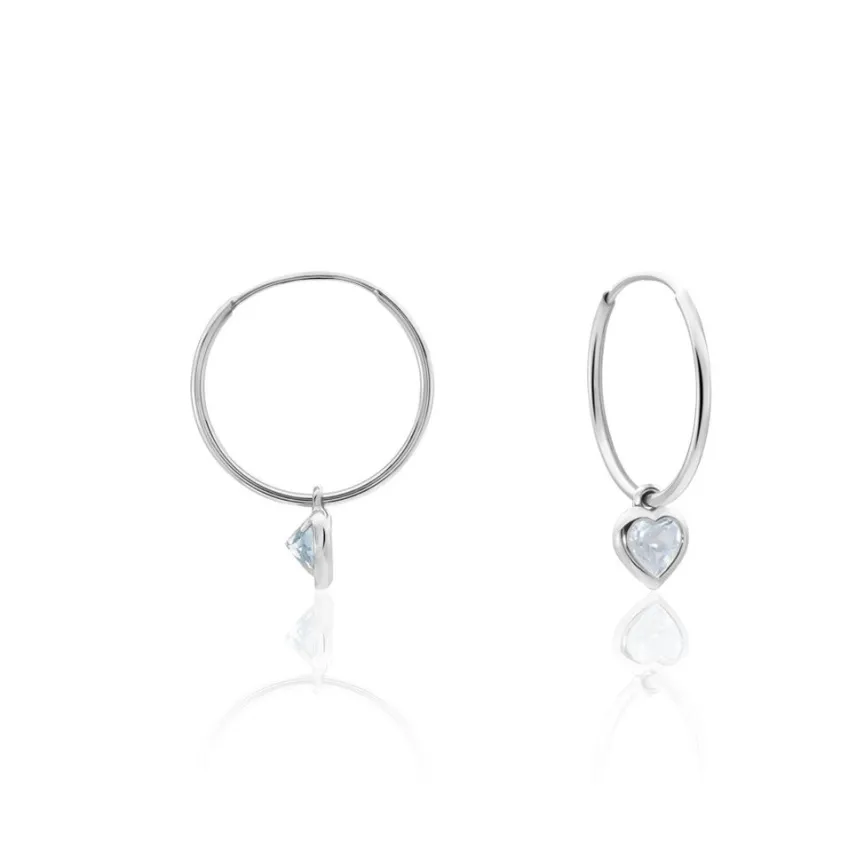 Créoles Or Blanc Topaze Azur-Histoire d'Or Best