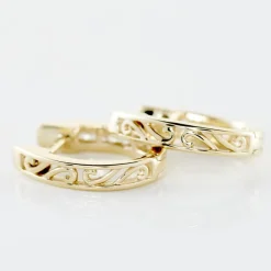 Histoire d'Or Créoles Or Jaune Aaren Diamants