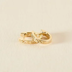 Histoire d'Or Créoles Or Jaune Aaren Diamants