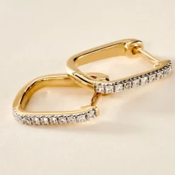 Histoire d'Or Créoles Or Jaune Araminta Diamant