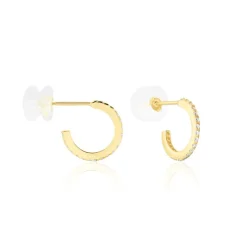 Créoles Or Jaune Brodie Oxyde De Zirconium-Histoire d'Or Best