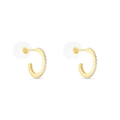 Créoles Or Jaune Brodie Oxyde De Zirconium-Histoire d'Or Best