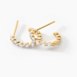 Histoire d'Or Créoles Or Jaune Chylan Oxydes De Zirconium