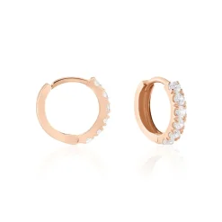 Histoire d'Or Créoles Or Rose Andgelina Oxyde