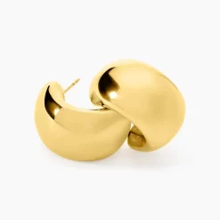 Histoire d'Or Créoles Perles Solaires Acier Jaune