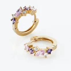 Histoire d'Or Créoles Plaqué Or Eliina Oxyde De Zirconium