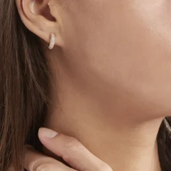 Histoire d'Or Créoles Plaqué Or Jaune Julitta Oxydes De Zirconium