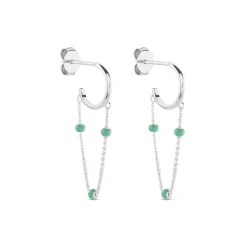 Histoire d'Or Créoles Polka Argent Blanc