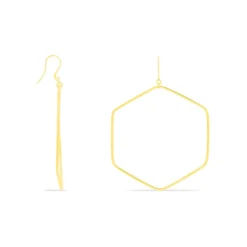 Histoire d'Or Créoles Roseane Hexagone Or Jaune