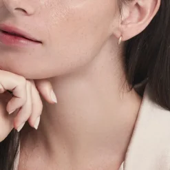 Histoire d'Or Créoles Sahar Plaqué Or Jaune Oxyde De Zirconium