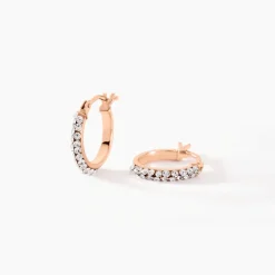 Histoire d'Or Créoles Sandrine Or Rose Strass