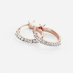 Histoire d'Or Créoles Sandrine Or Rose Strass