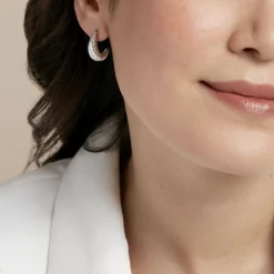 Histoire d'Or Créoles Shanice Argent Blanc