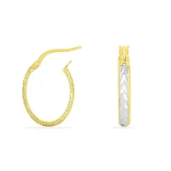 Histoire d'Or Créoles Sterala Or Jaune Strass