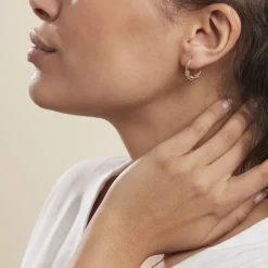 Histoire d'Or Créoles Tehanie Plaqué Or Jaune