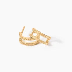 Histoire d'Or Créoles Thalassa Plaqué Or Jaune