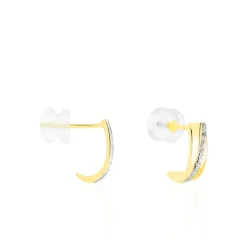 Histoire d'Or Créoles Timira Or Jaune Diamant