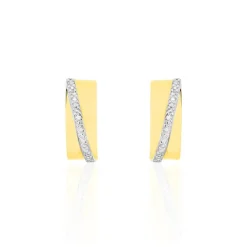 Histoire d'Or Créoles Timira Or Jaune Diamant