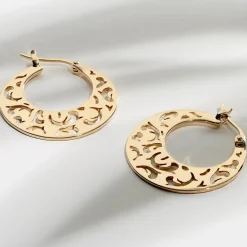 Histoire d'Or Créoles Tyfene Plaqué Or Jaune