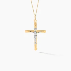 Histoire d'Or DAMIAN KREUZ 2 Unisex Anhänger Gold 375 (9 Karat) Christus
