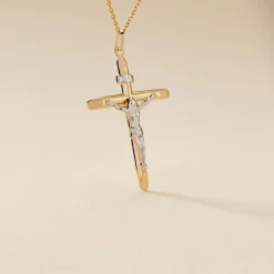 Histoire d'Or DAMIAN KREUZ 2 Unisex Anhänger Gold 375 (9 Karat) Christus