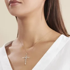 Histoire d'Or DAMIAN KREUZ 2 Unisex Anhänger Gold 375 (9 Karat) Christus