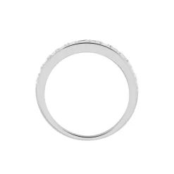 Histoire d'Or Demi Alliance Heket Argent Blanc Oxyde De Zirconium